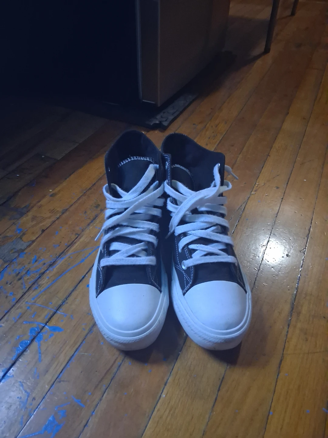 Black High-Top Canvas Sneakers