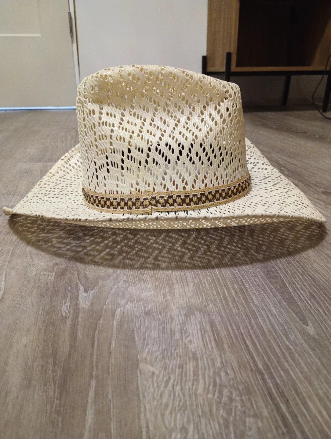 Straw Cowboy Hat Size 7 3/8 - photo 2