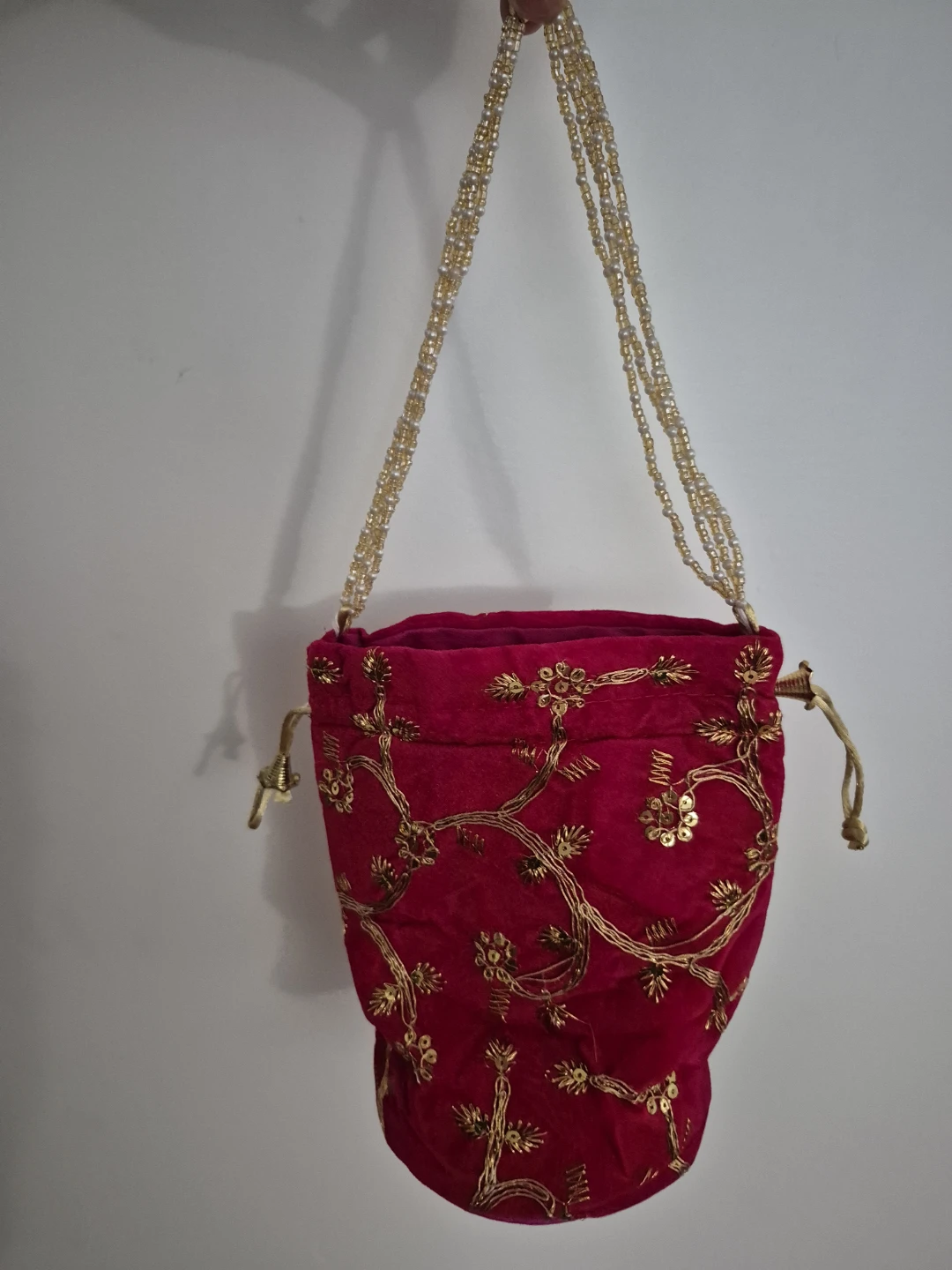 Pink Embroidered Potli Bag - photo 3