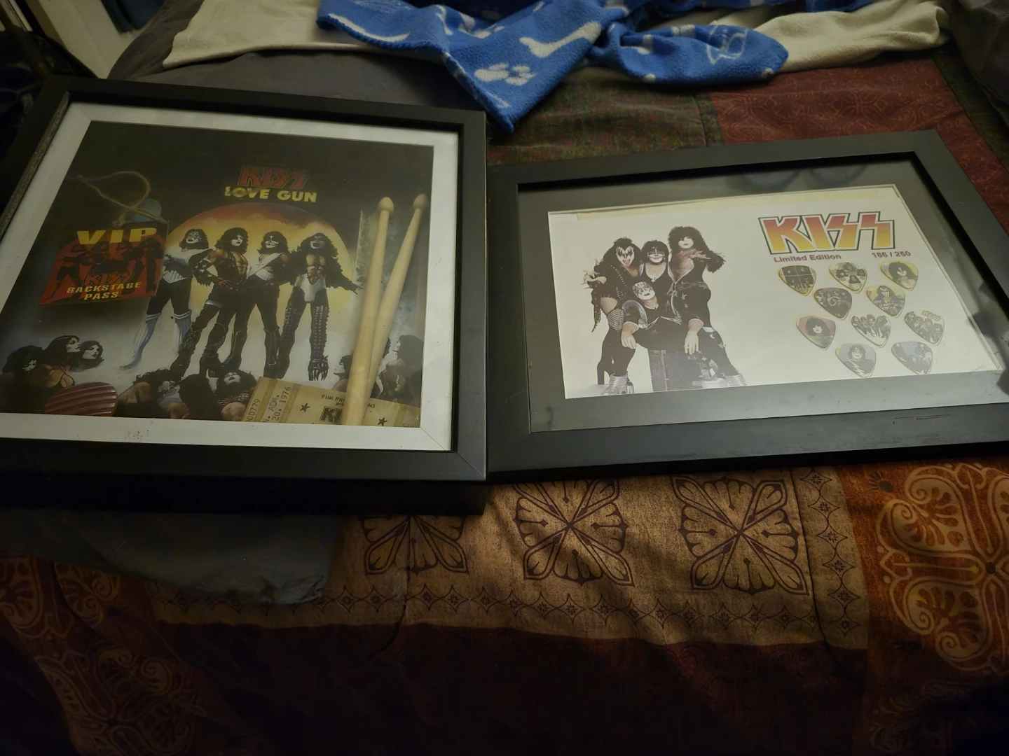 KISS Band Memorabilia Framed Set