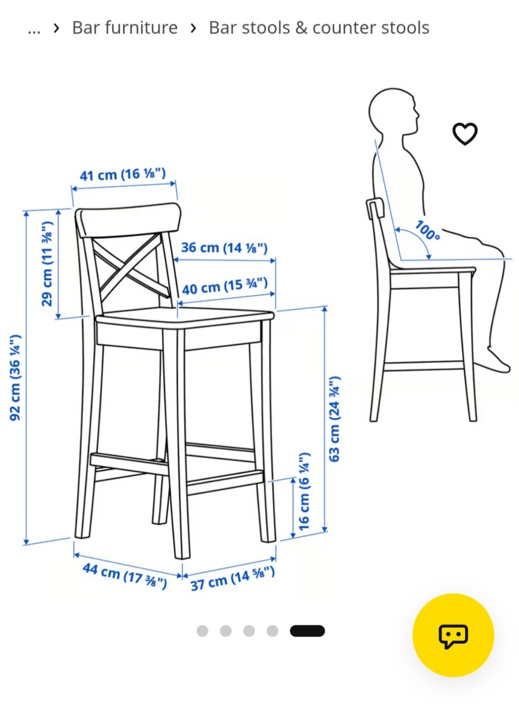 White tall ikea chairs - photo 4