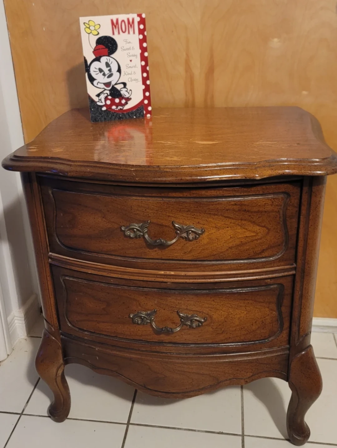 Vintage Style Wooden Nightstand