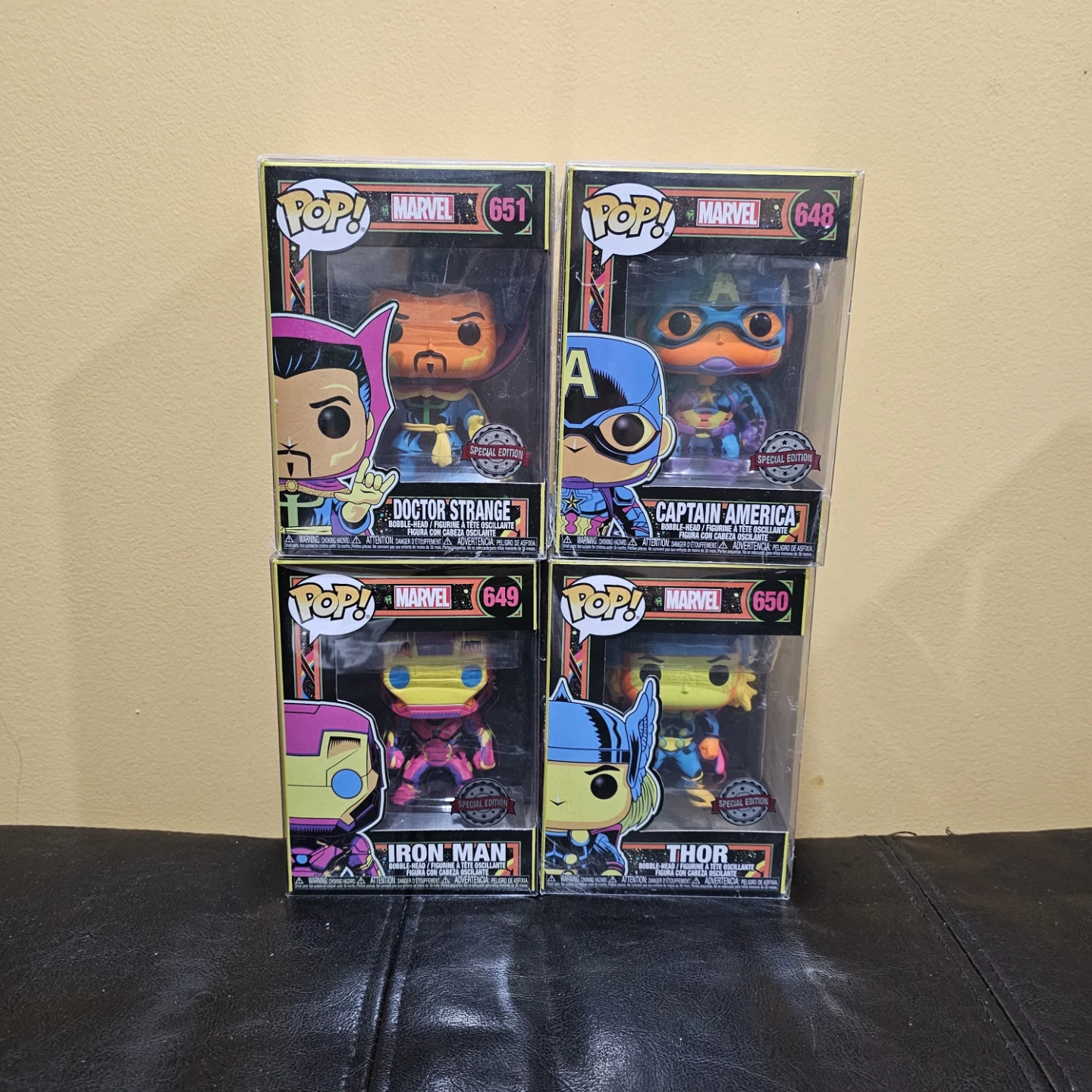 Funko Pop Marvel Blacklight Special Edition Set