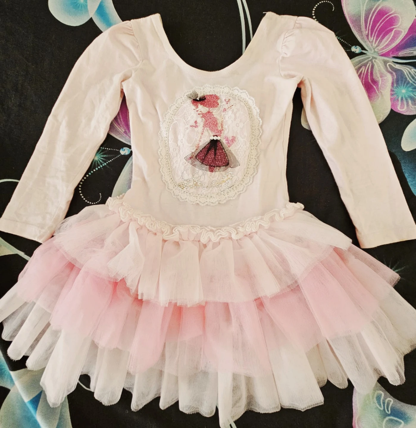 Girls Pink Ballet Leotard Dress