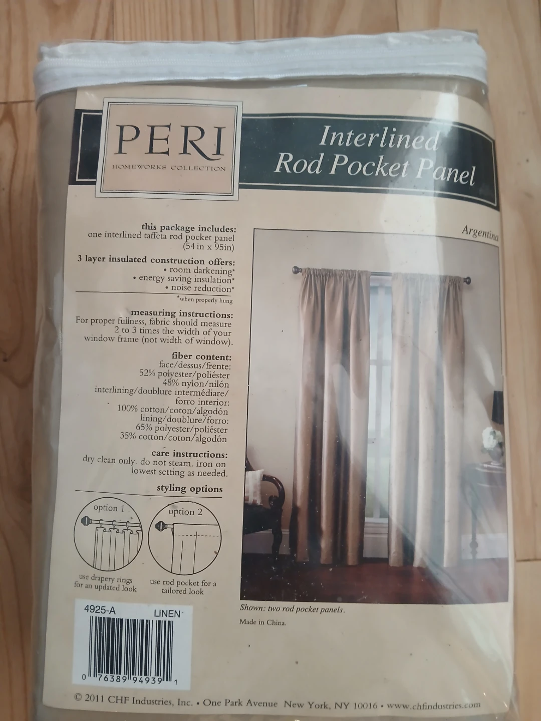 Peri Argentina Rod Pocket Curtain Panel