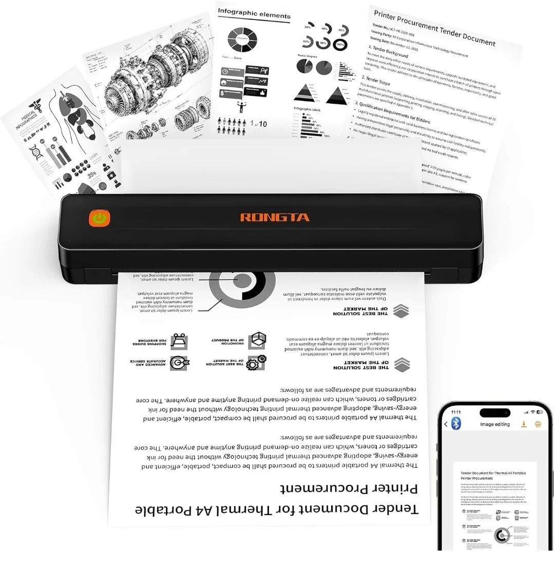 Rongta F11 Portable Thermal Printer