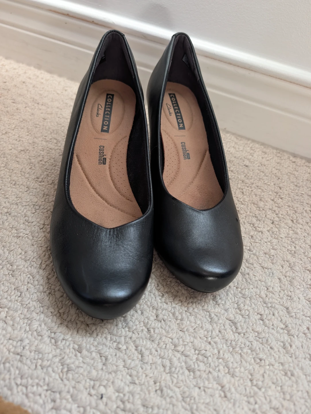 Clarks Collection Black Wedges
