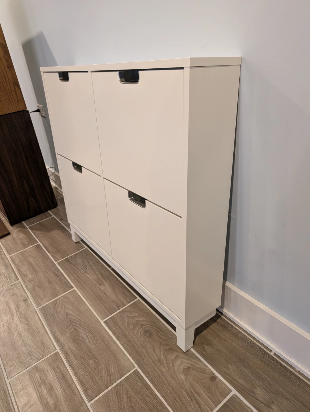 White 4-Compartment Shoe Cabinet - photo 3