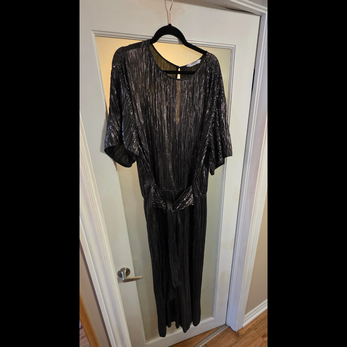 Smash + Tess metallic pleated jumpsuit
