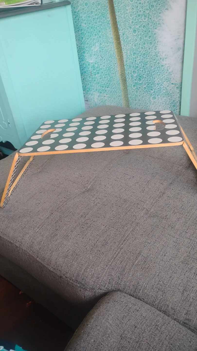 Polka Dot Wooden Bed Tray