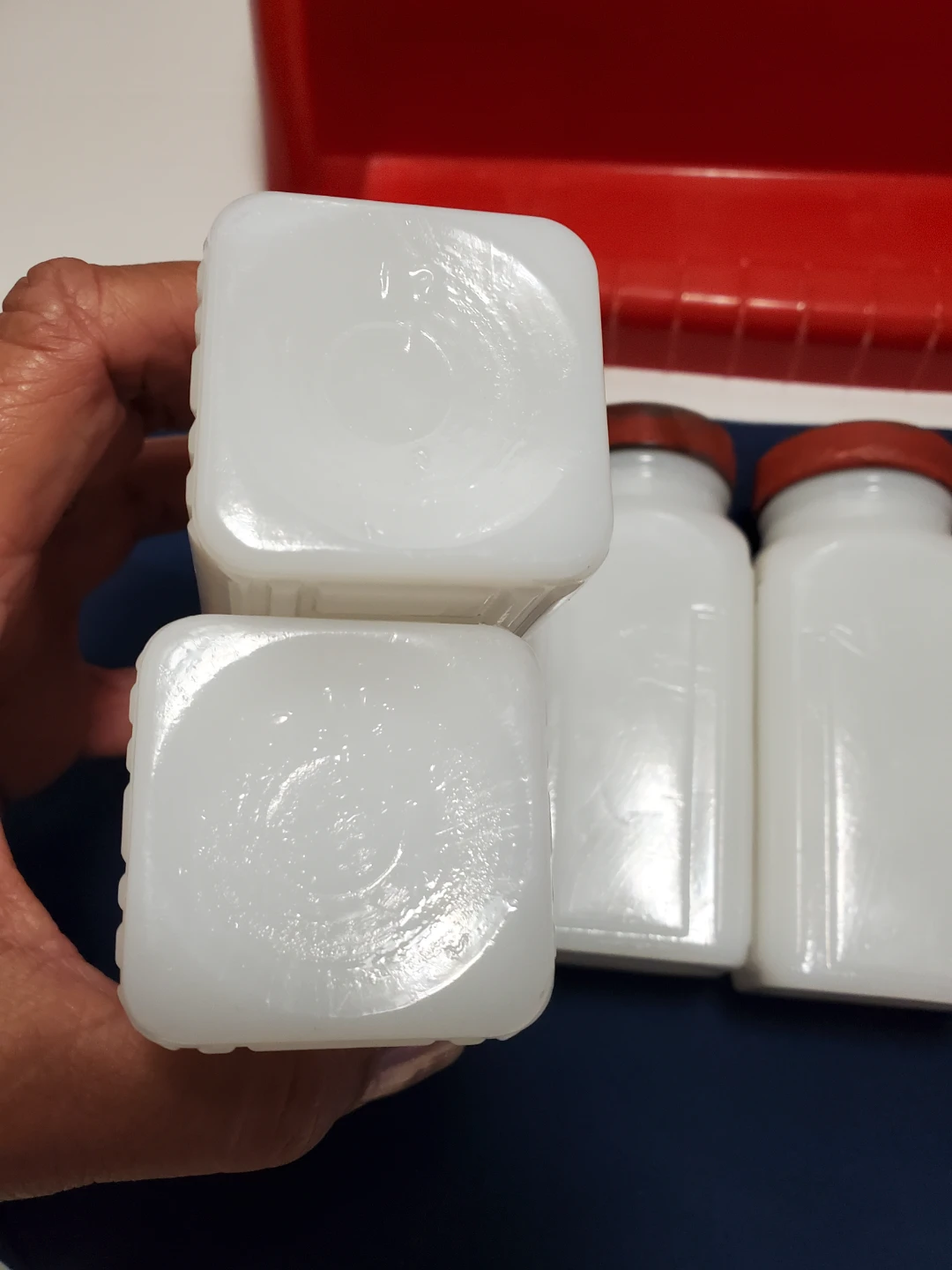 Vintage Milk Glass Spice Jars Set - photo 3