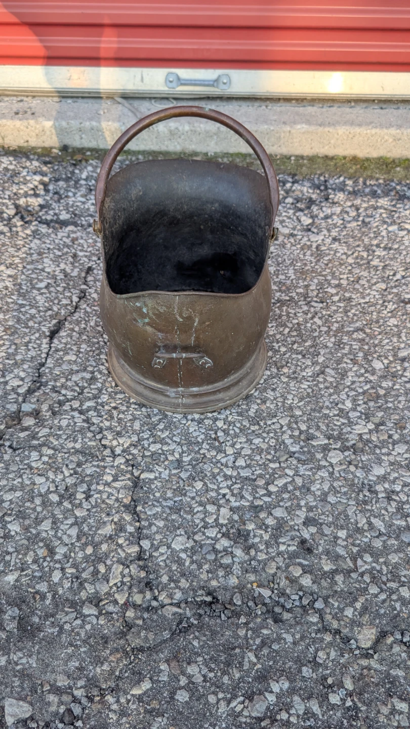 Vintage Copper Fireplace Coal Scuttle