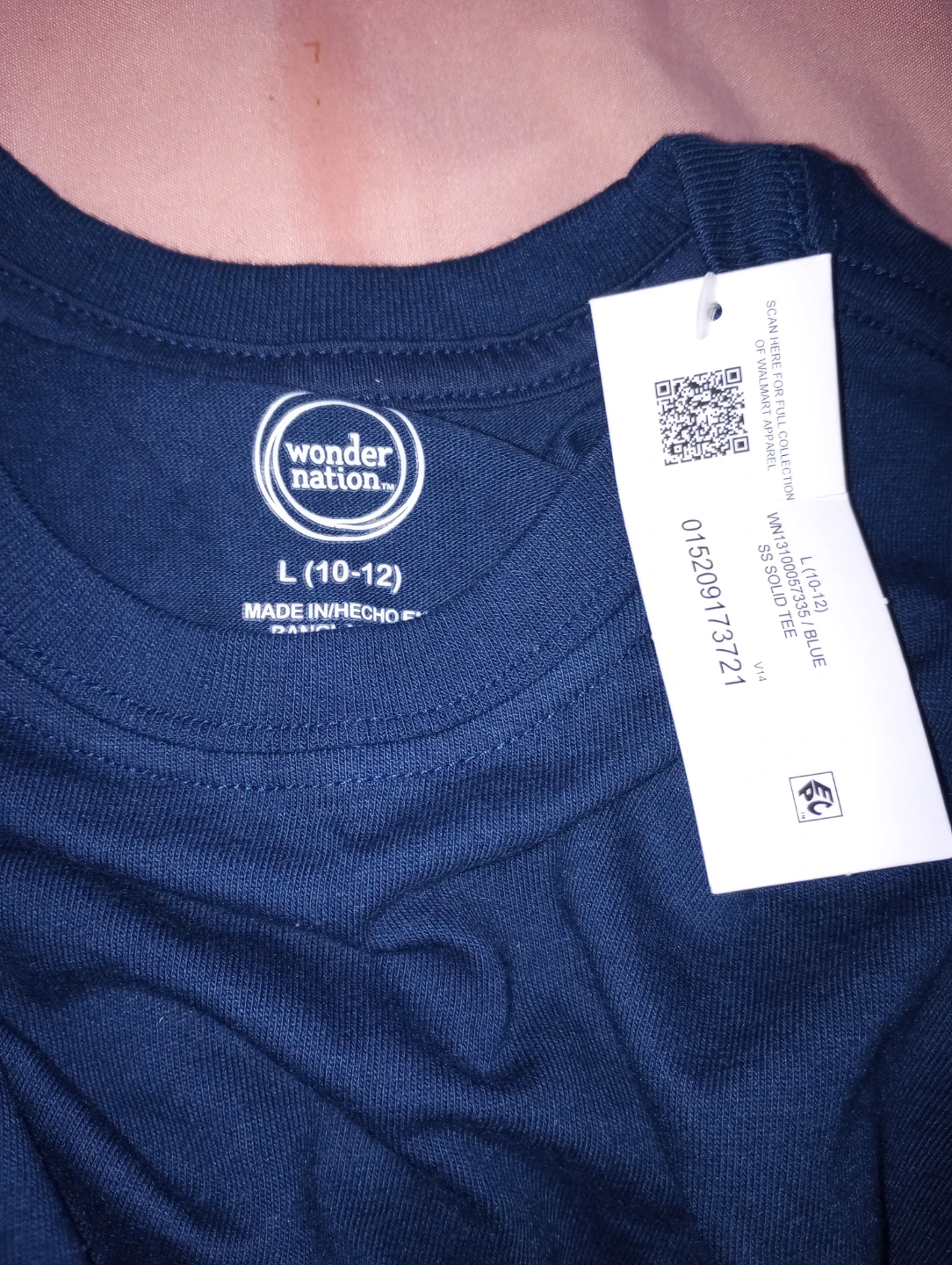 Wonder Nation Blue Solid T-Shirt Size L (10-12) - photo 3