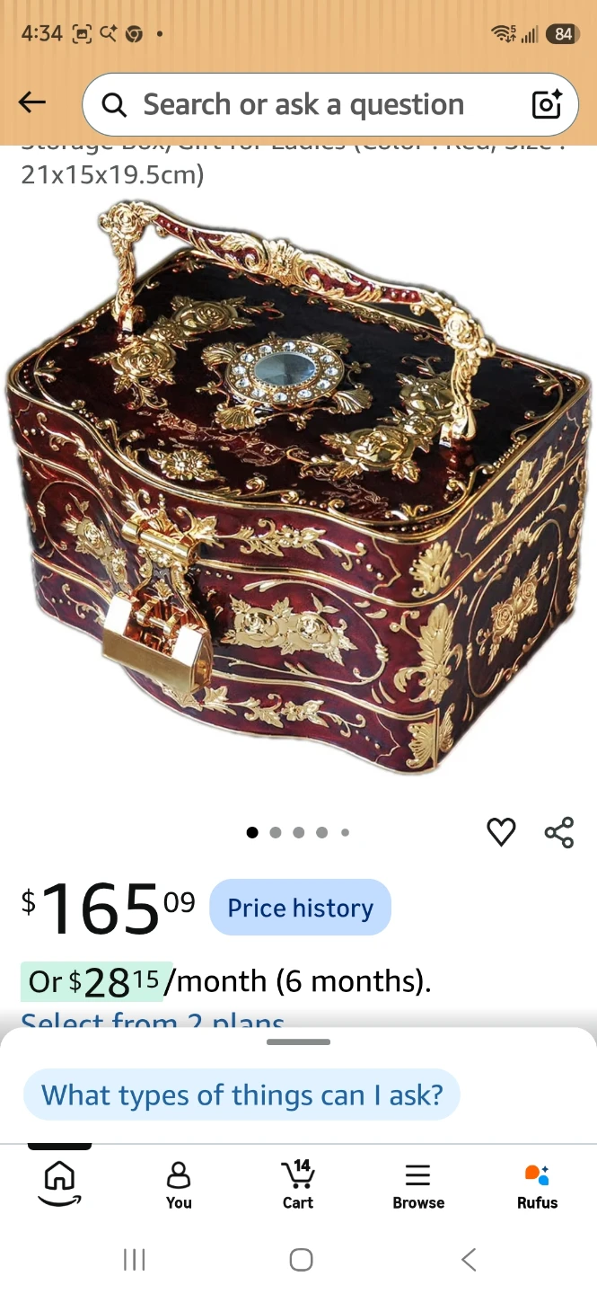 Vintage Style Decorative Jewellery Box - photo 2