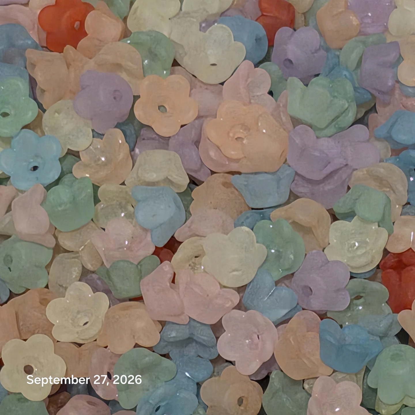 Assorted Pastel Flower Beads