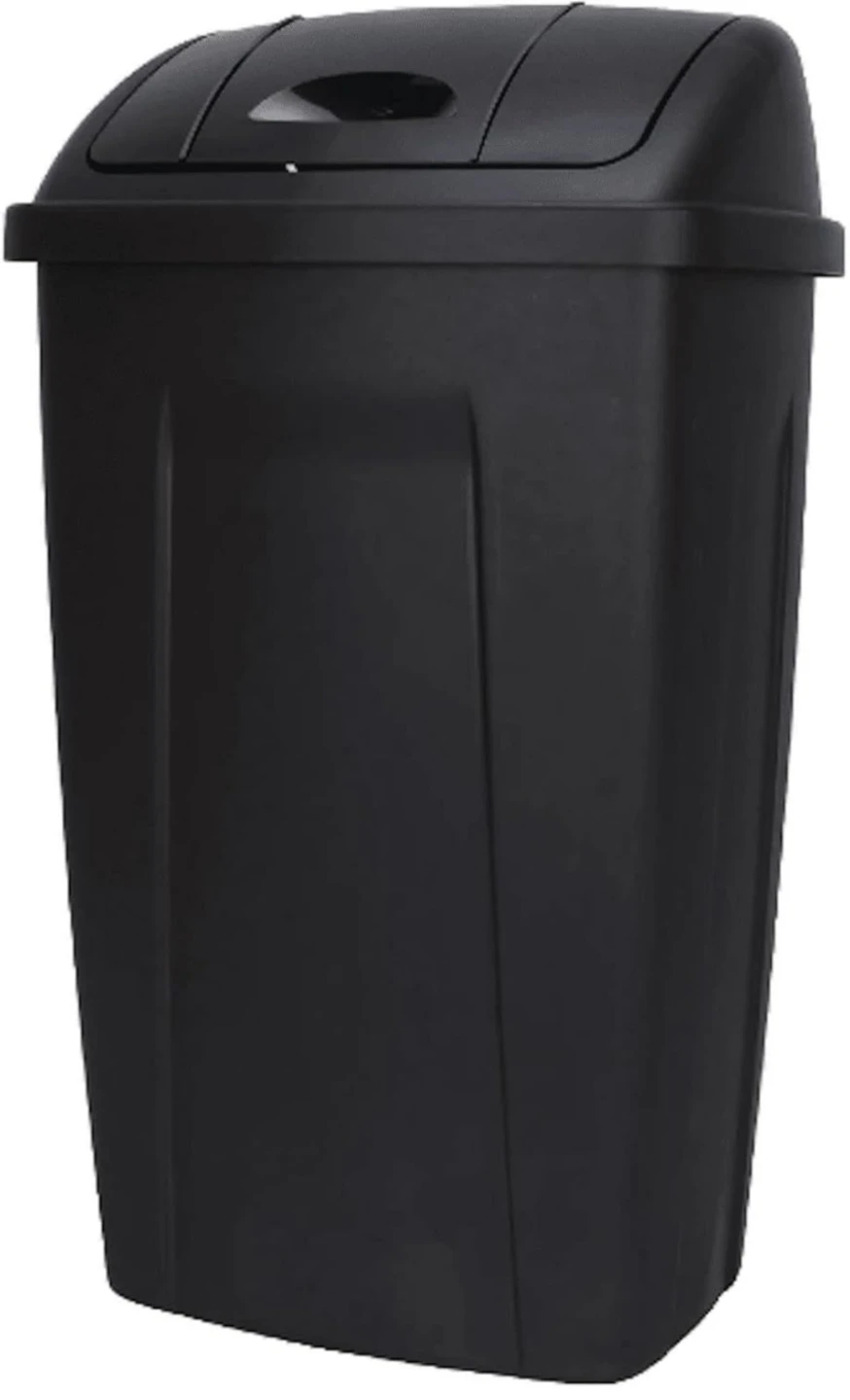 Black Swing-Top Trash Can 13 gallon