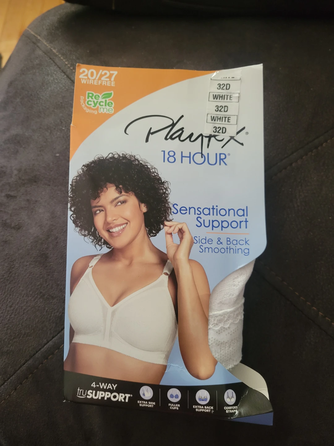 Playtex 18 Hour Wirefree Bra White 32D