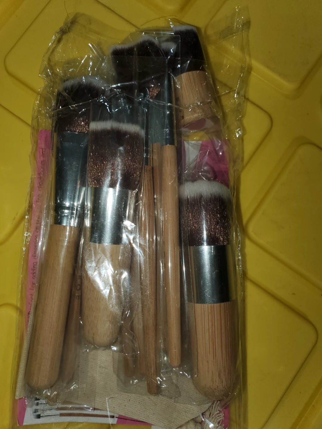 Set of Bamboo Makeup Brushes