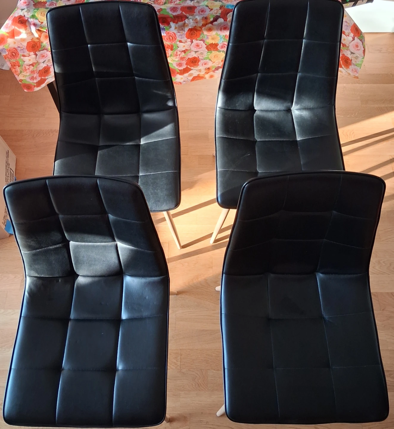 Set of 4 Modern Padded Dining Chairs - photo 2