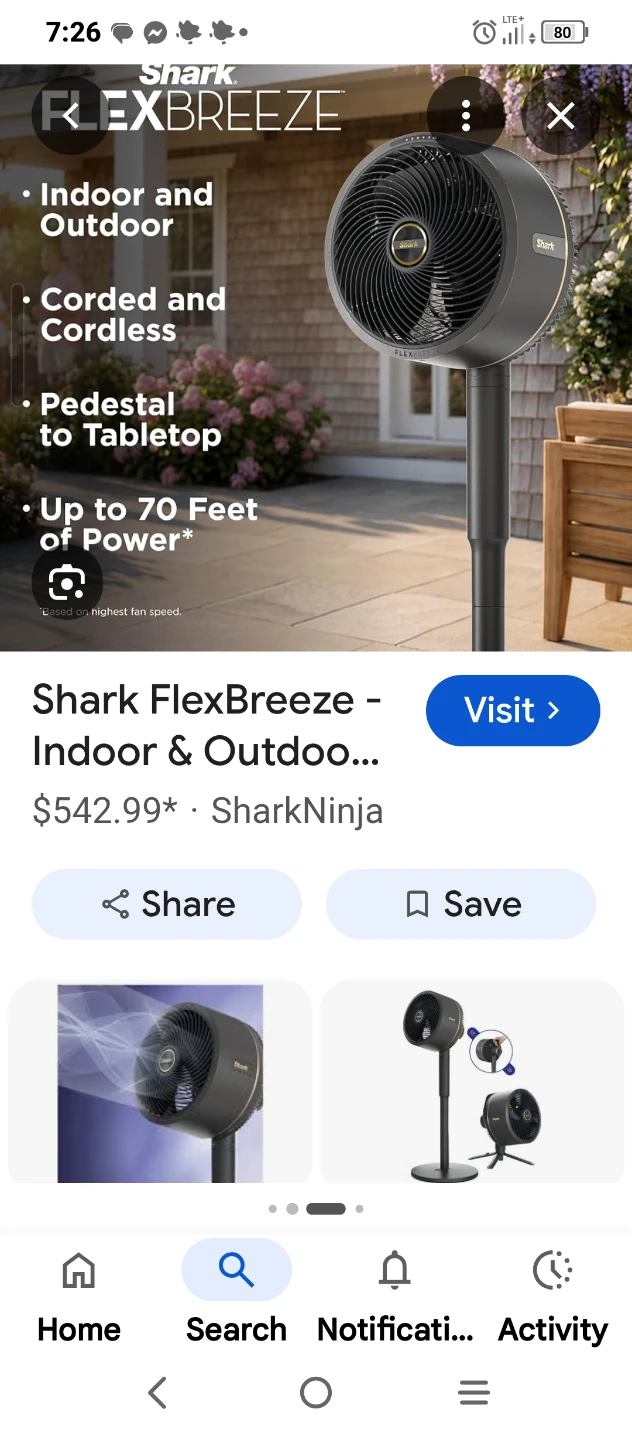 Shark FlexBreeze Indoor & Outdoor Fan - photo 4