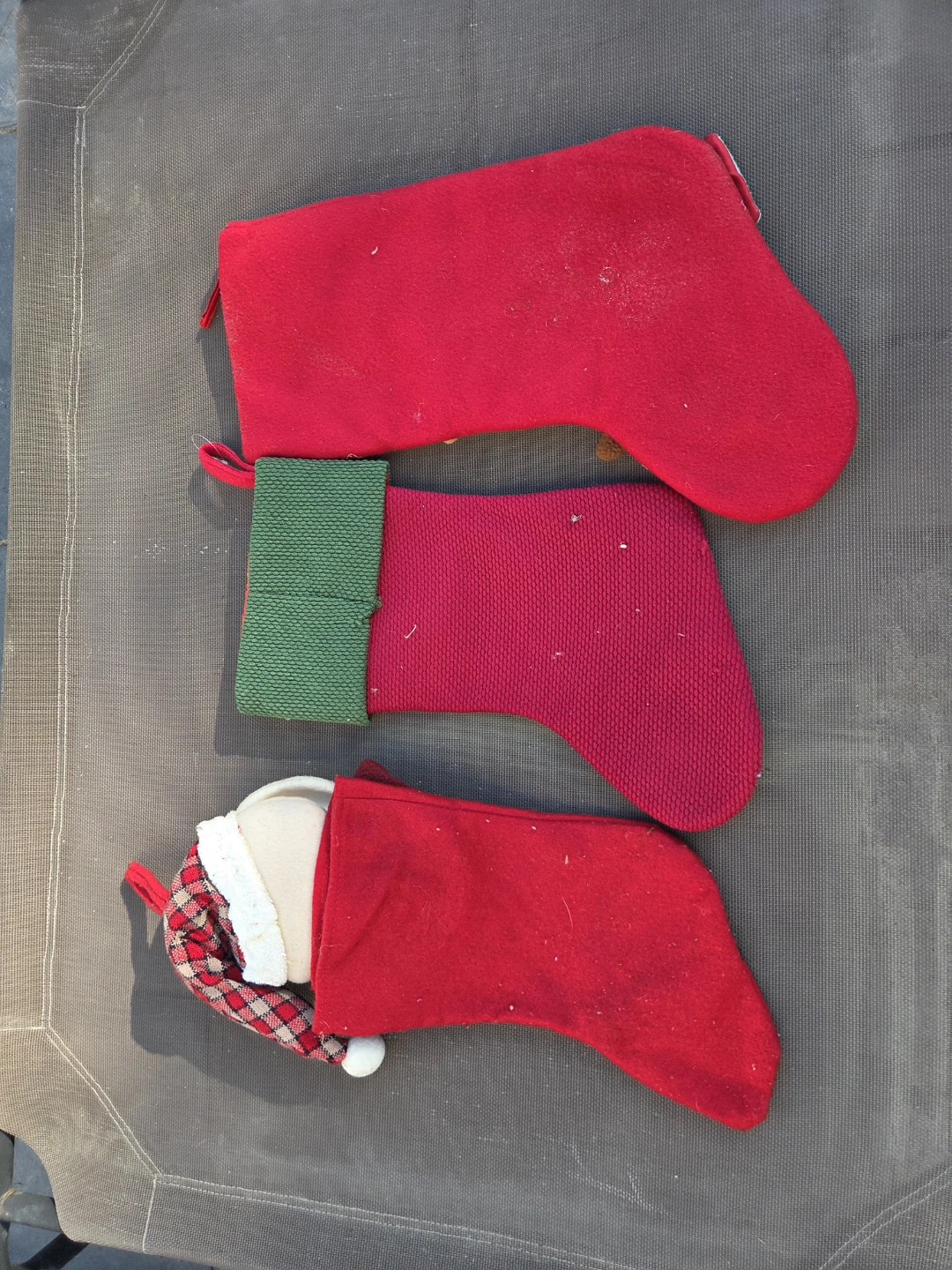 Set of 3 Festive Christmas Stockings - photo 2