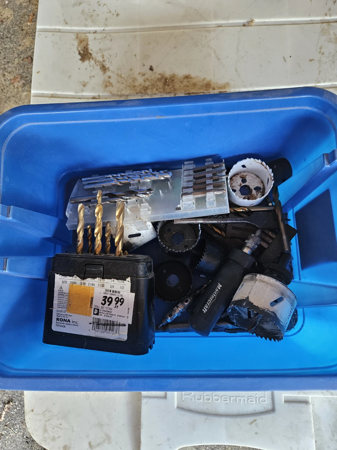 Mastercraft Drill Bit and Hole Saw Set and assorted bits