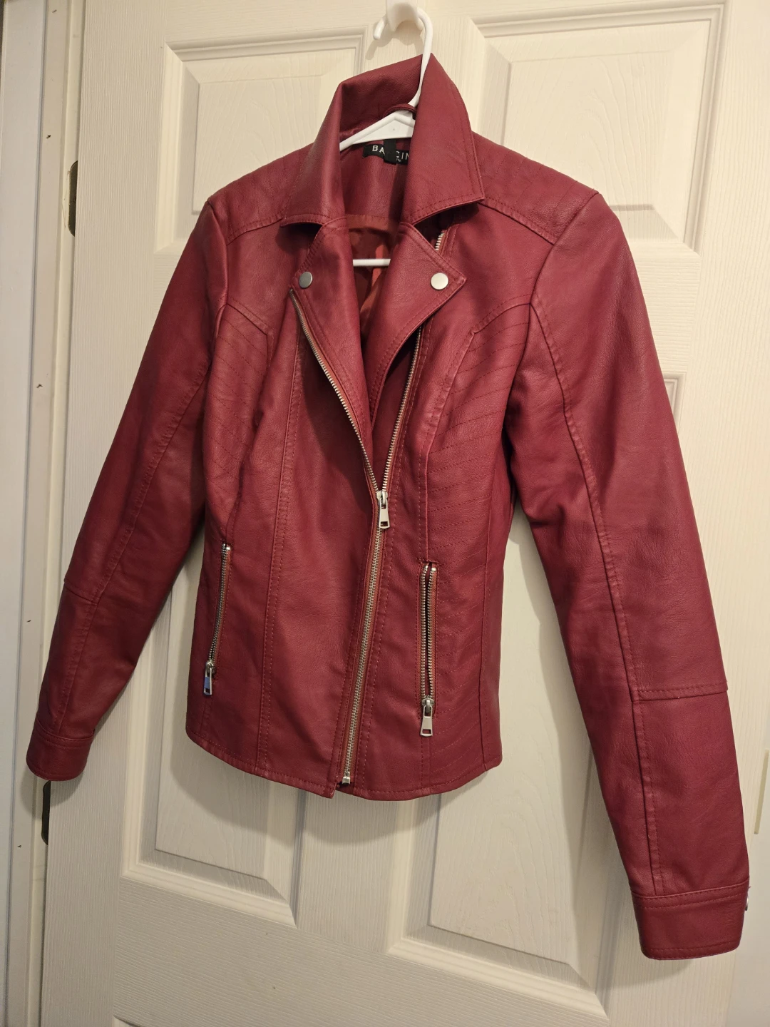 🥕🎃   Baccini Red Faux Leather Jacket Small