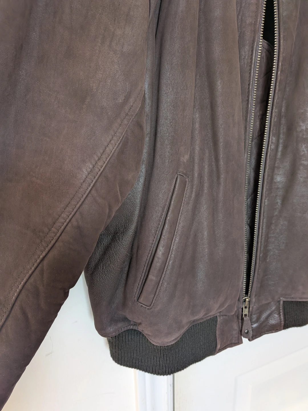 Moores Brown Leather Bomber Jacket - photo 5
