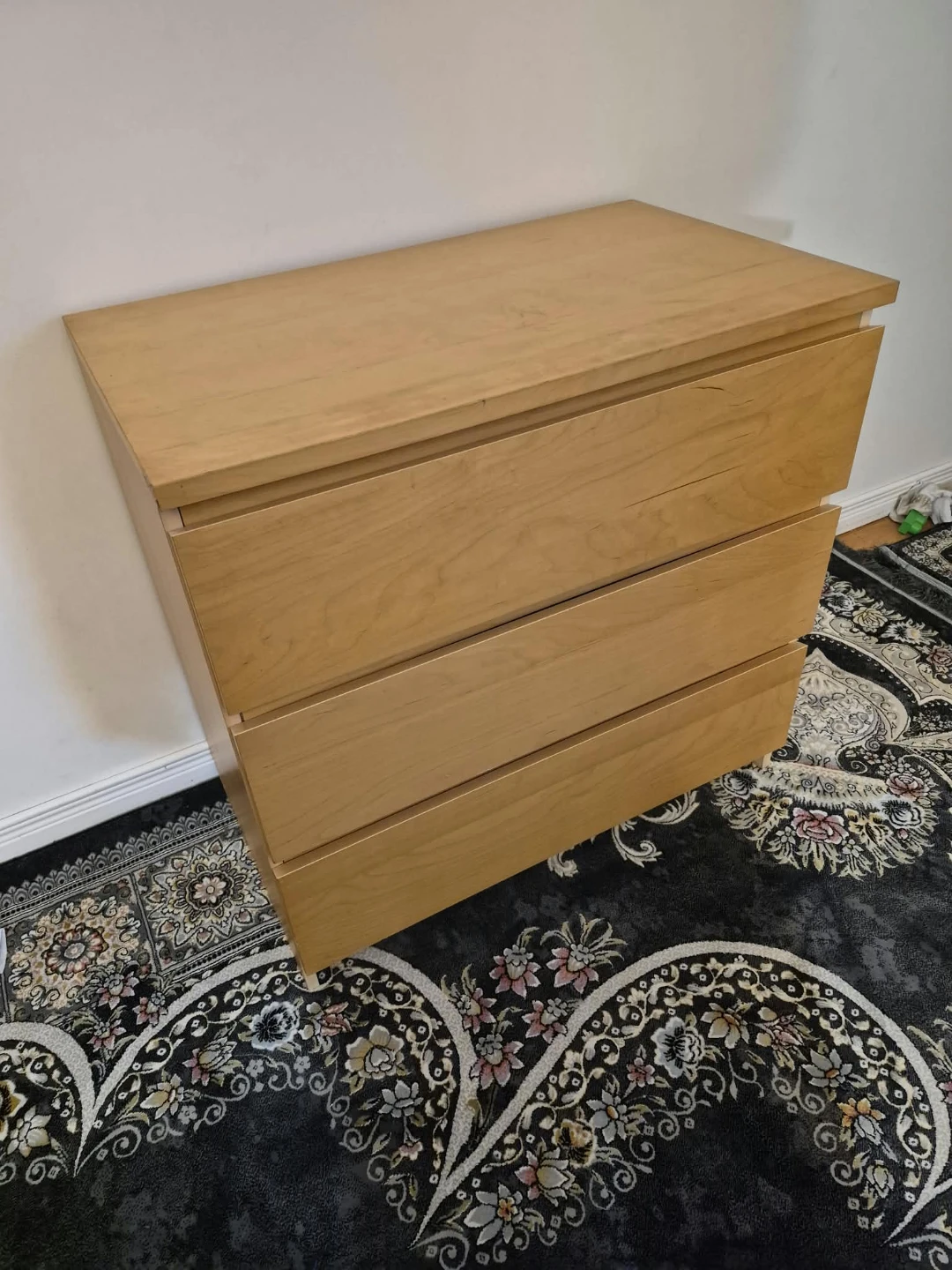 3-Drawer Light Wood Dresser