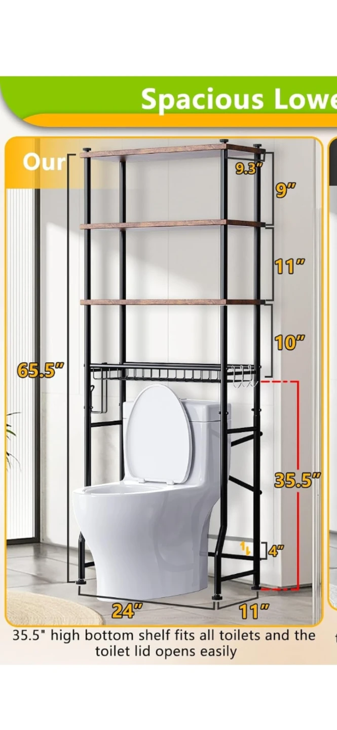 Over-the-toilet storage rack - photo 3