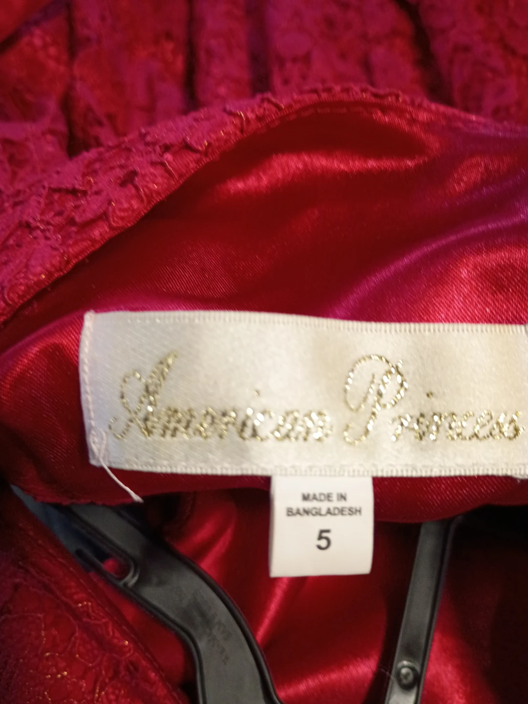 American Princess Red Lace Dress Size 5 - photo 5
