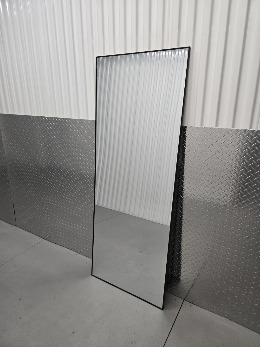 Full Length Matte Black Metal Easel Mirror - photo 4