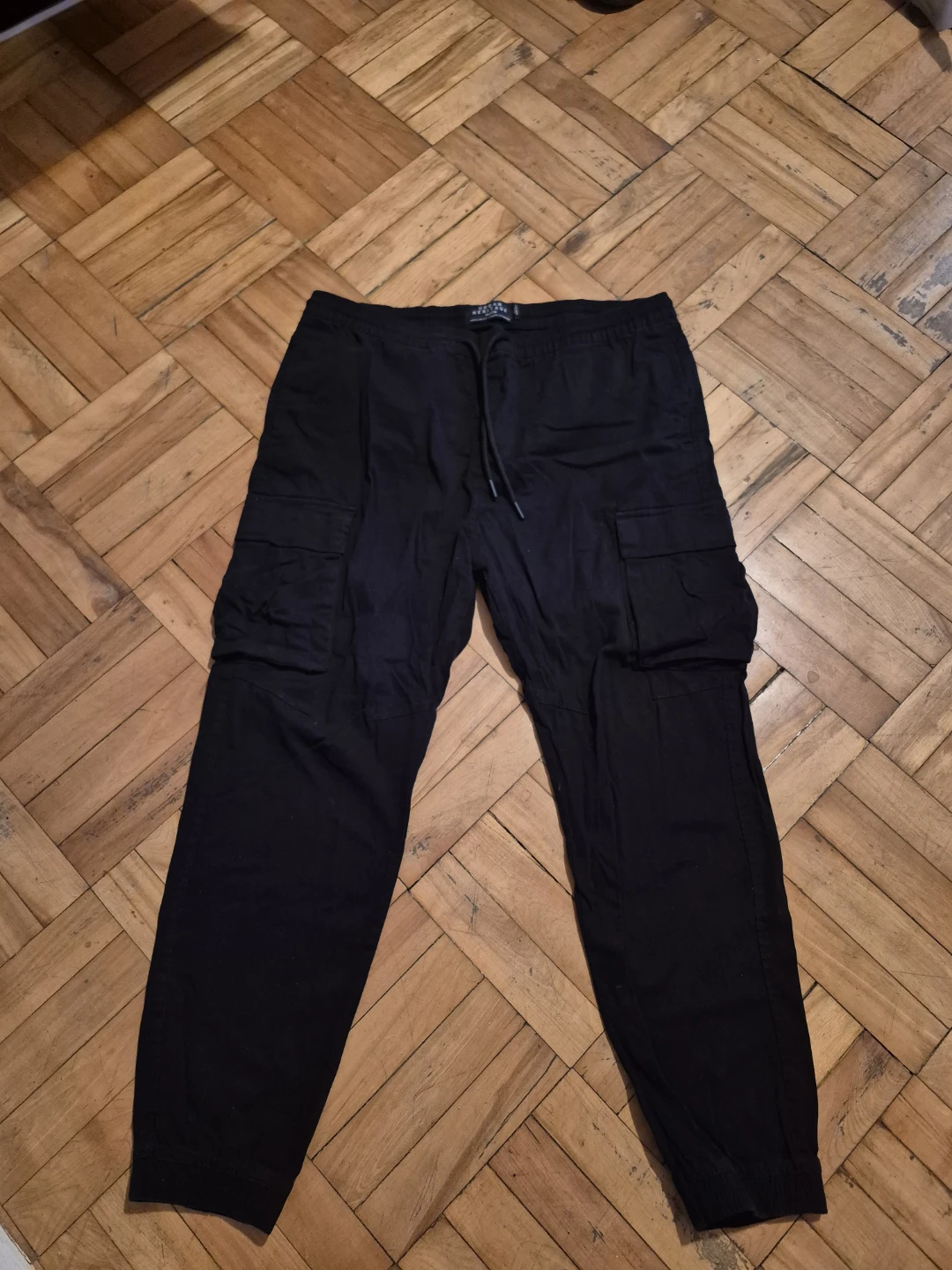 Urban Heritage XL Black Cargo Joggers