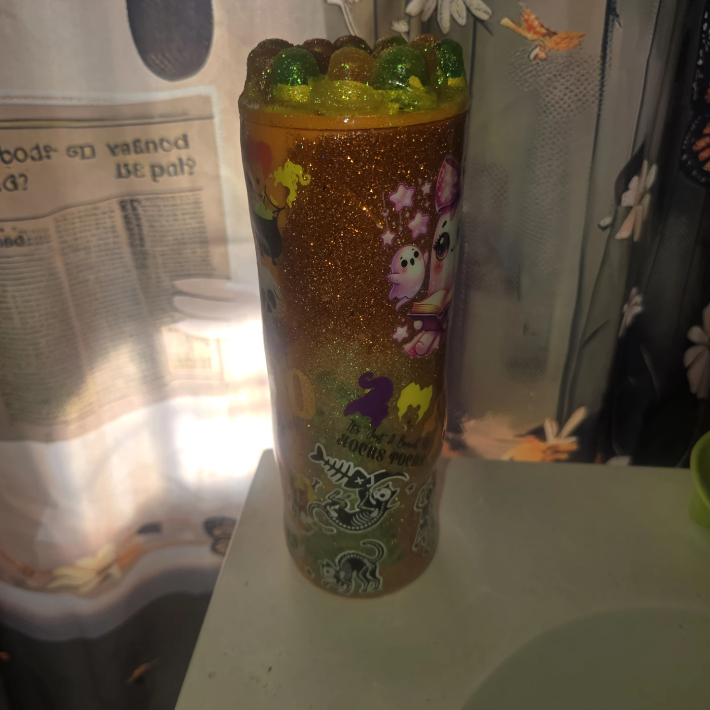 Halloween Hocus Pocus Glitter Tumbler - photo 3