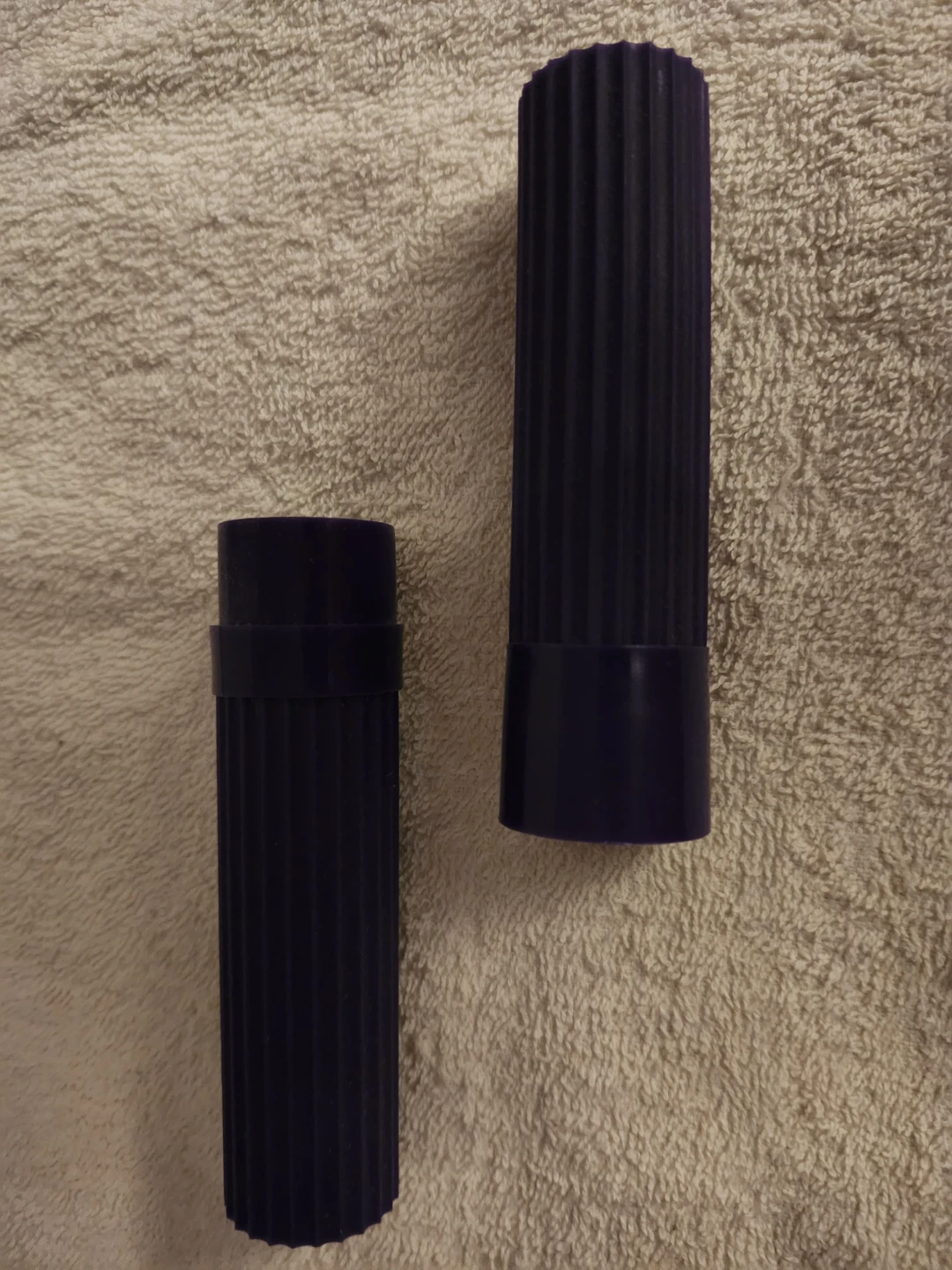 Dark Purple Ribbed Travel Toothbrush Case