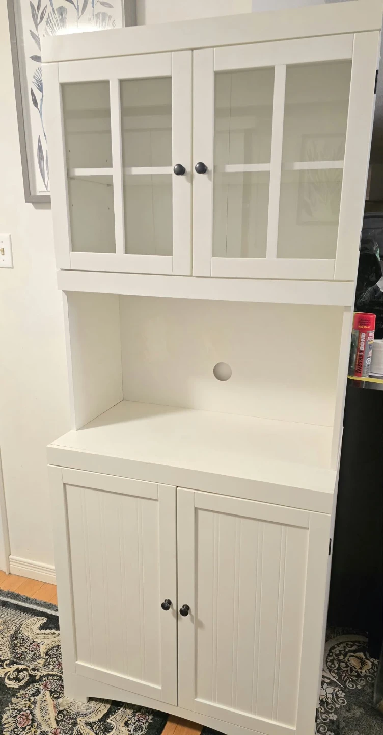 White Hutch Display Cabinet - photo 3