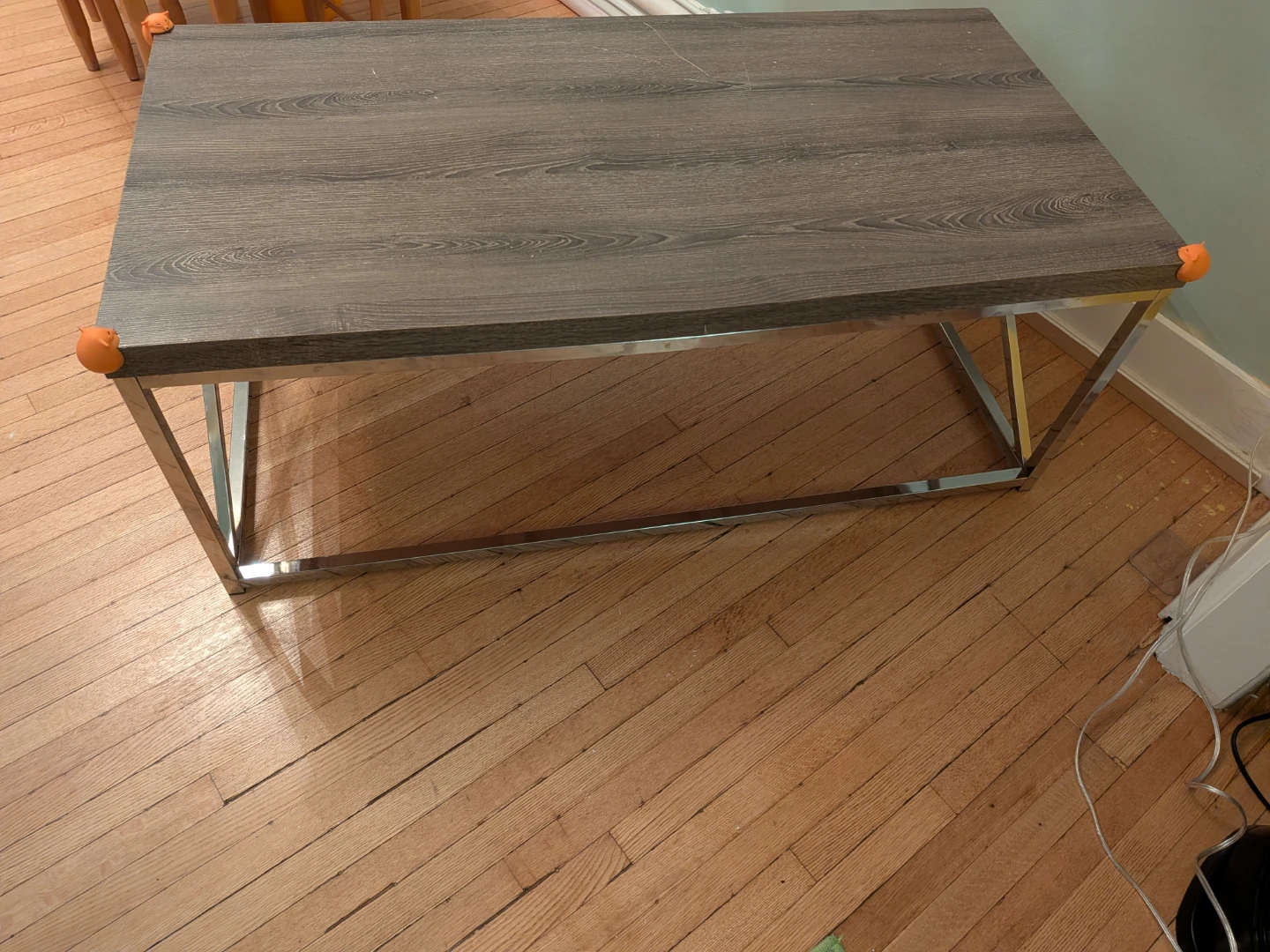 Grey Wood Coffee Table with metal frame - photo 5