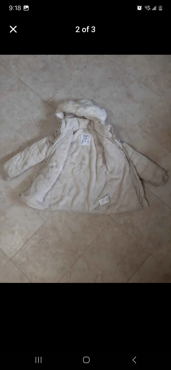 Abercrombie Kids Puffer Coat White - photo 2