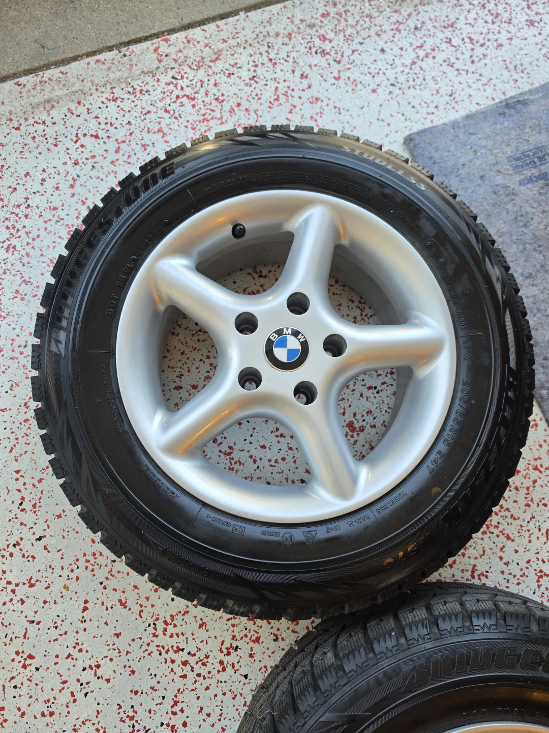New 15 inch BMW rims wheels new Bridgestone tires 5x120