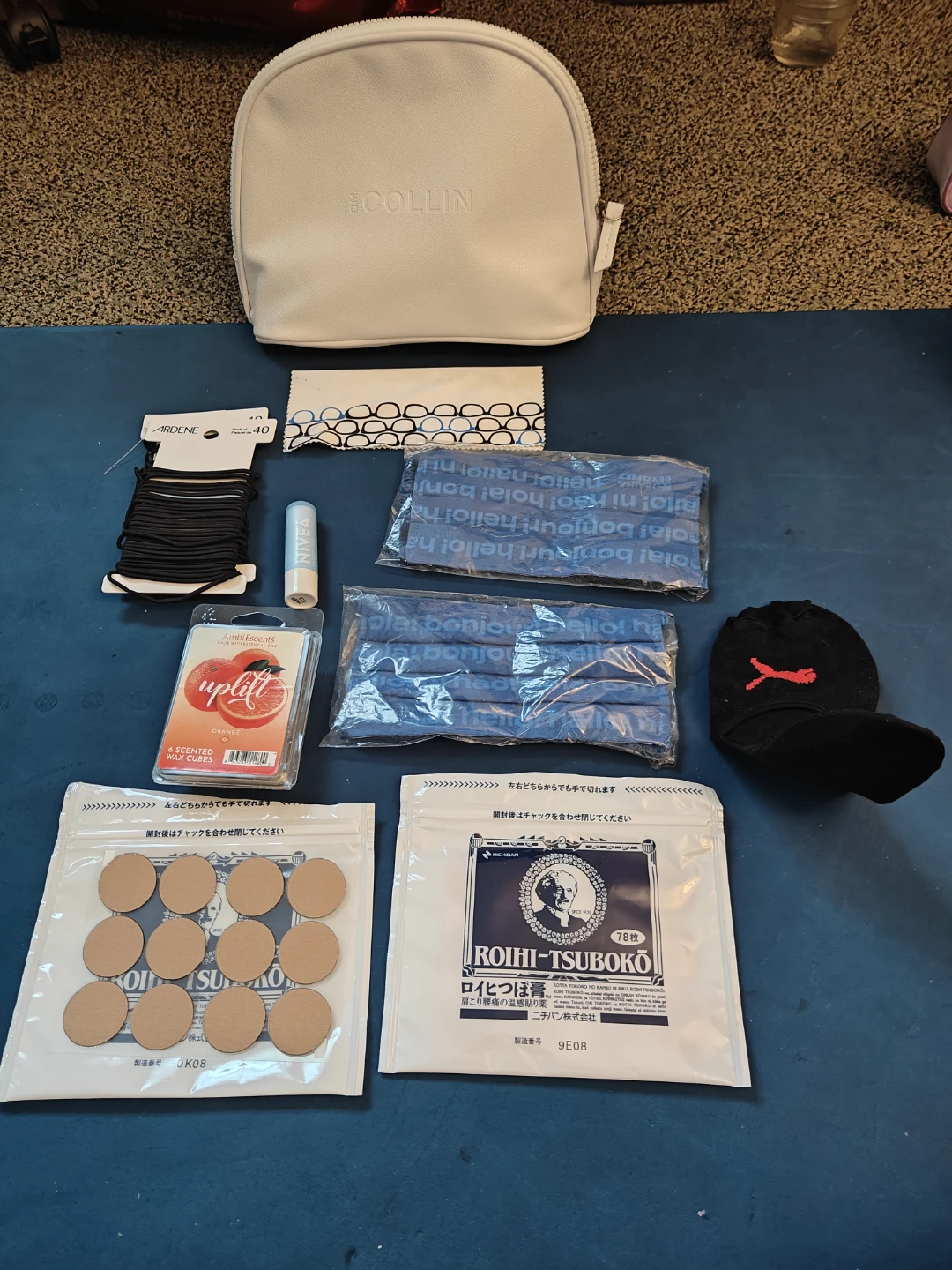 G.M. Collin Cosmetic Bag with Stuff