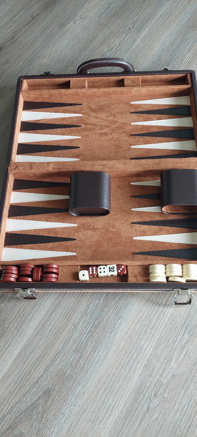 Leatherette Backgammon Set medium size