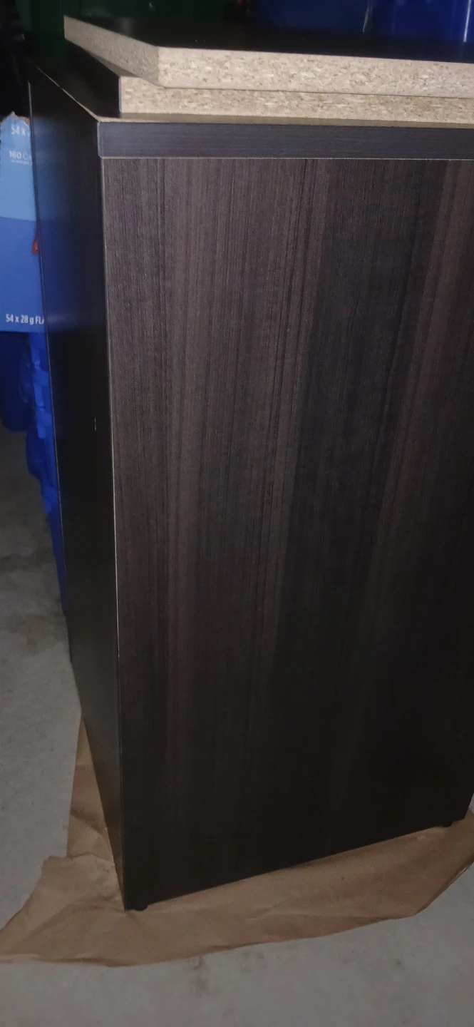 Large Dark Wood Grain Filing Cabinet