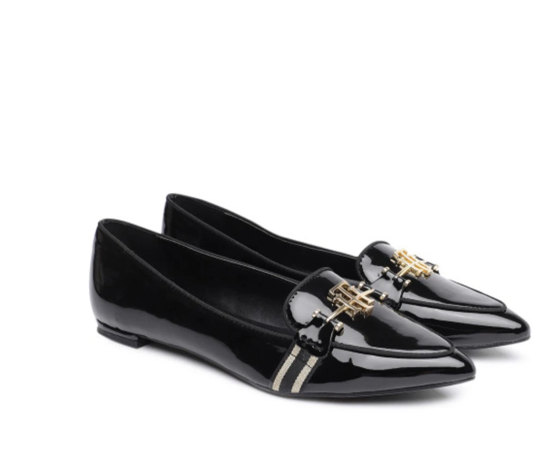 Tommy Hilfiger Patent Loafers - Black