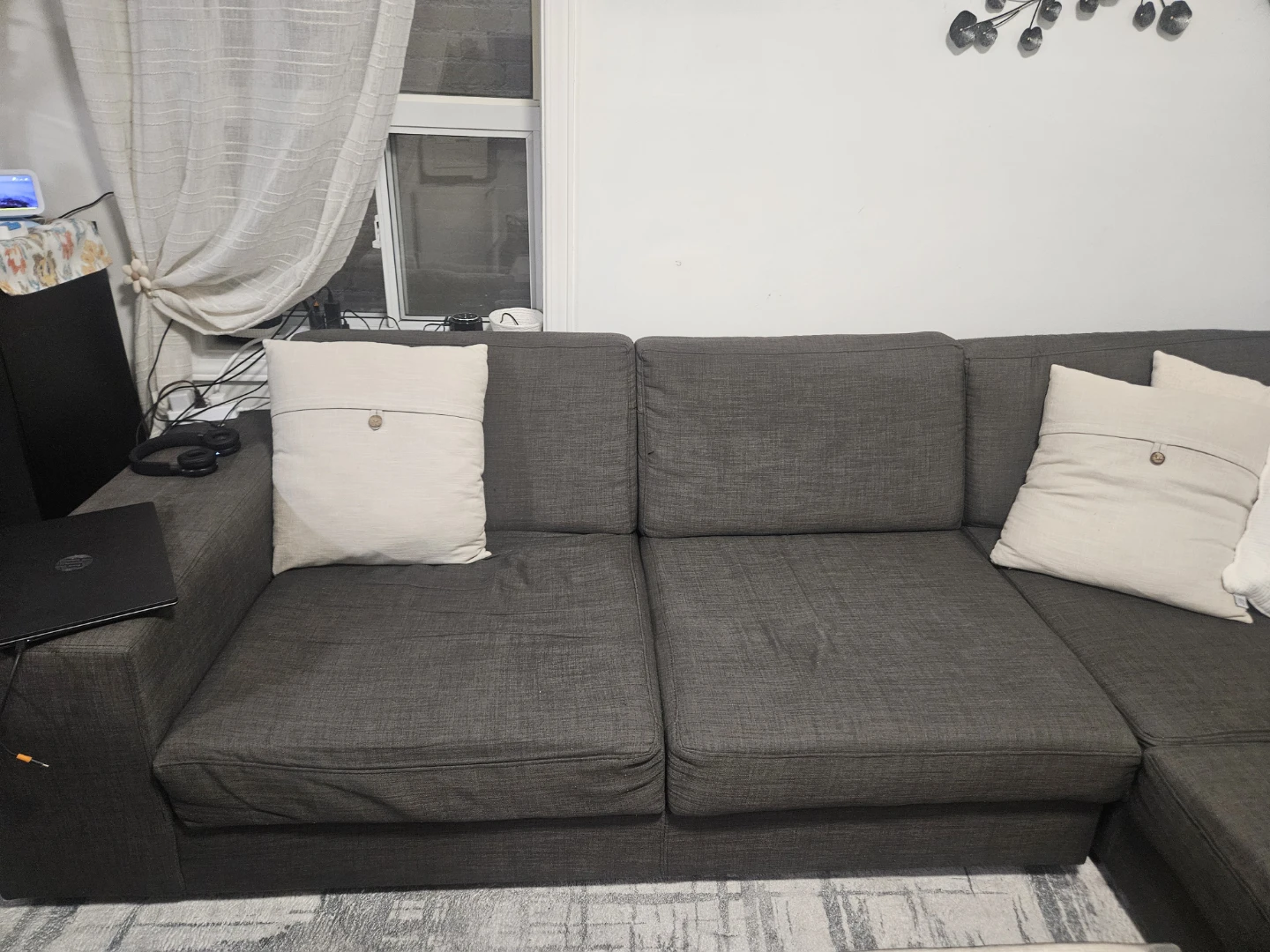 Dark Grey Sectional Sofa - photo 3