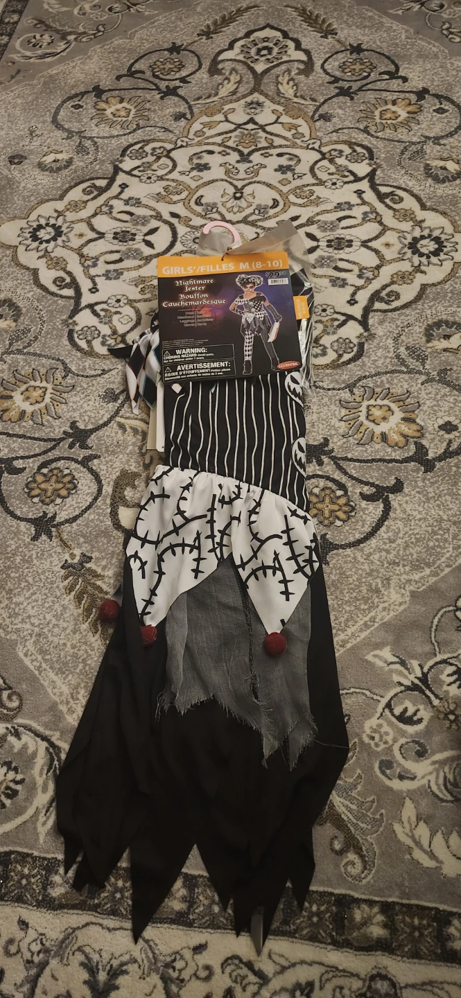 Girls Nightmare Jester Costume Medium 8-10 - photo 3