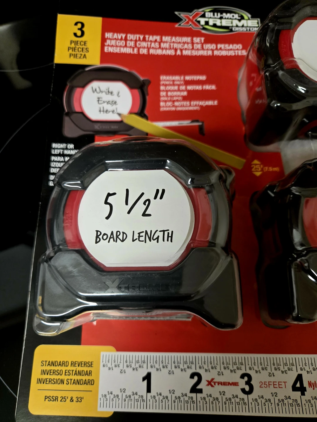 Blu-Mol Xtreme by Disston 3-Piece Heavy Duty Tape Measure Set - photo 2