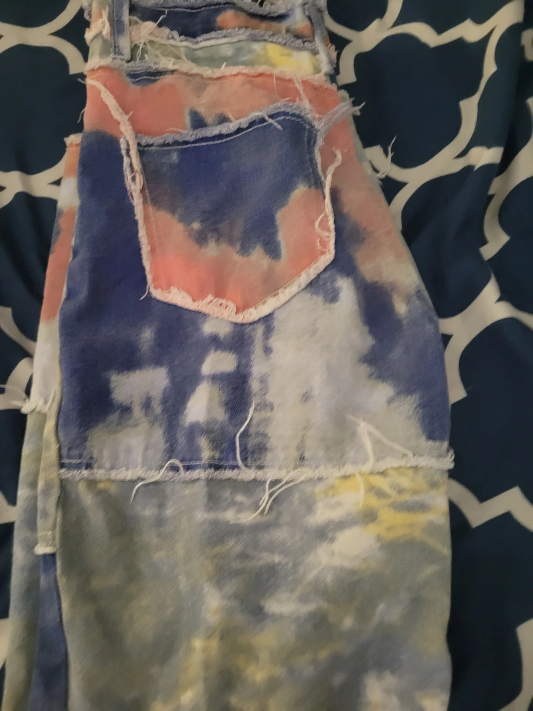 Patchwork Tie-Dye Jeans - photo 3
