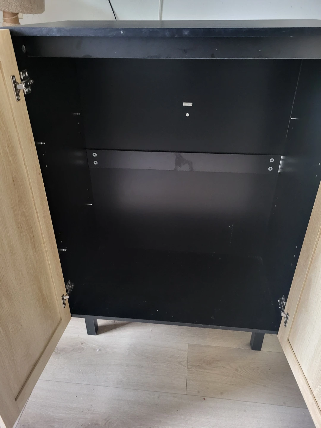 Rattan and Black Storage Cabinet - photo 4