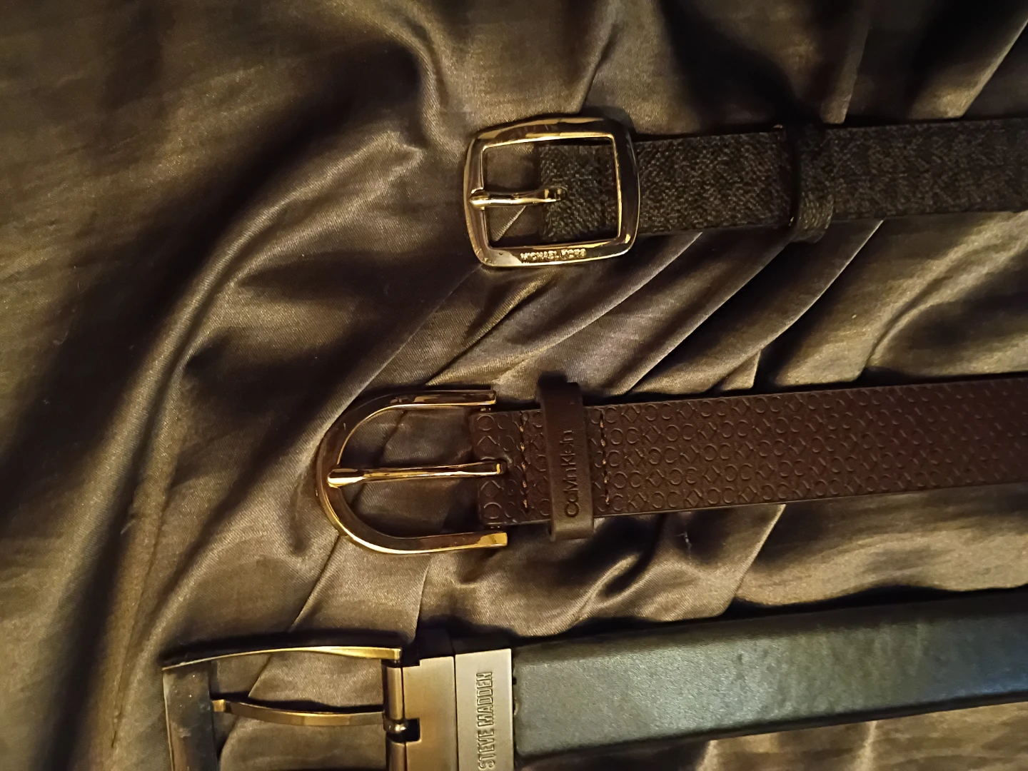 Set of 3 Designer Belts - M.Kors, C.Klein, S. Madden