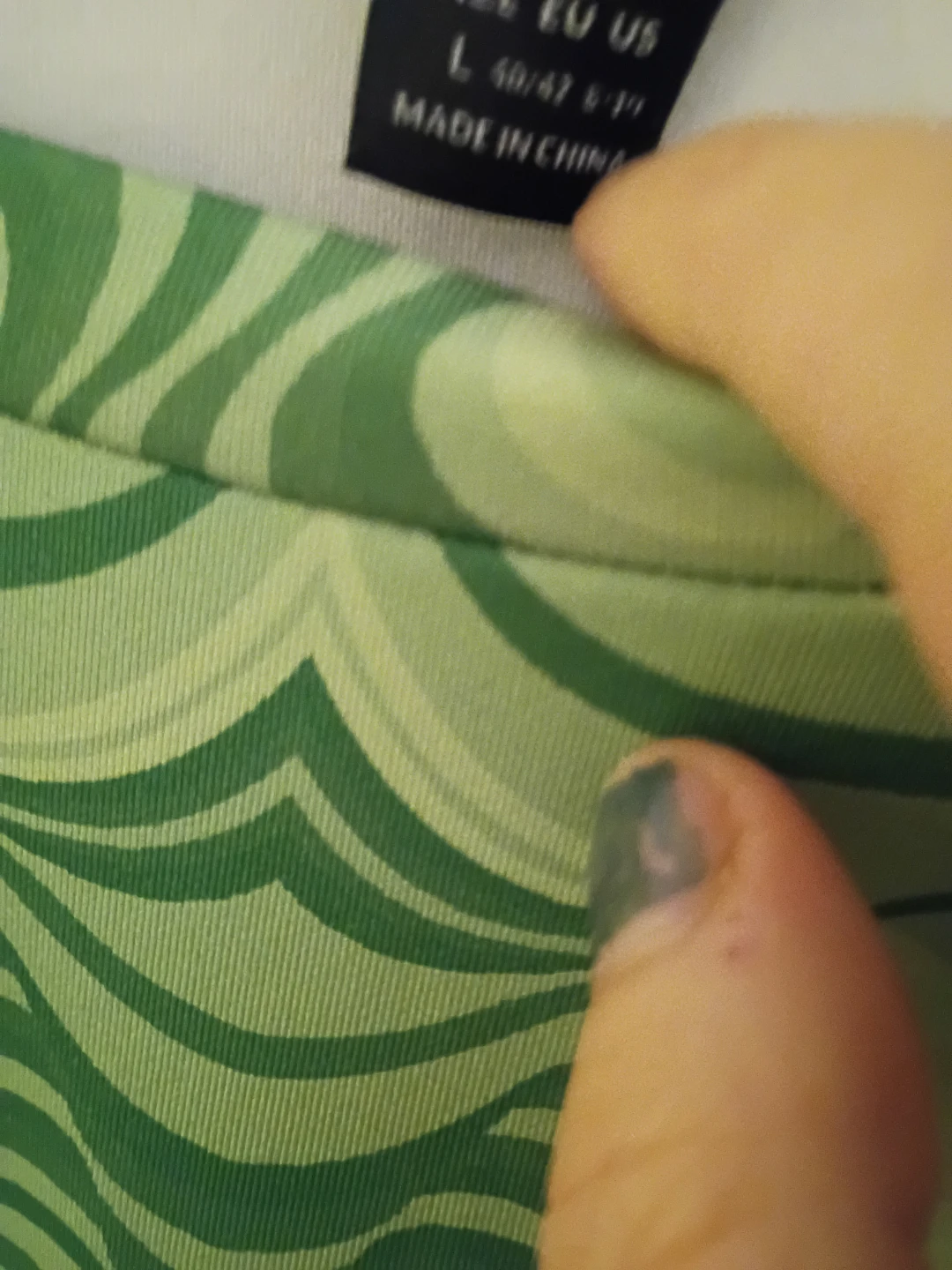 Green Swirl Print Long Sleeve Top and matching skirt - photo 3